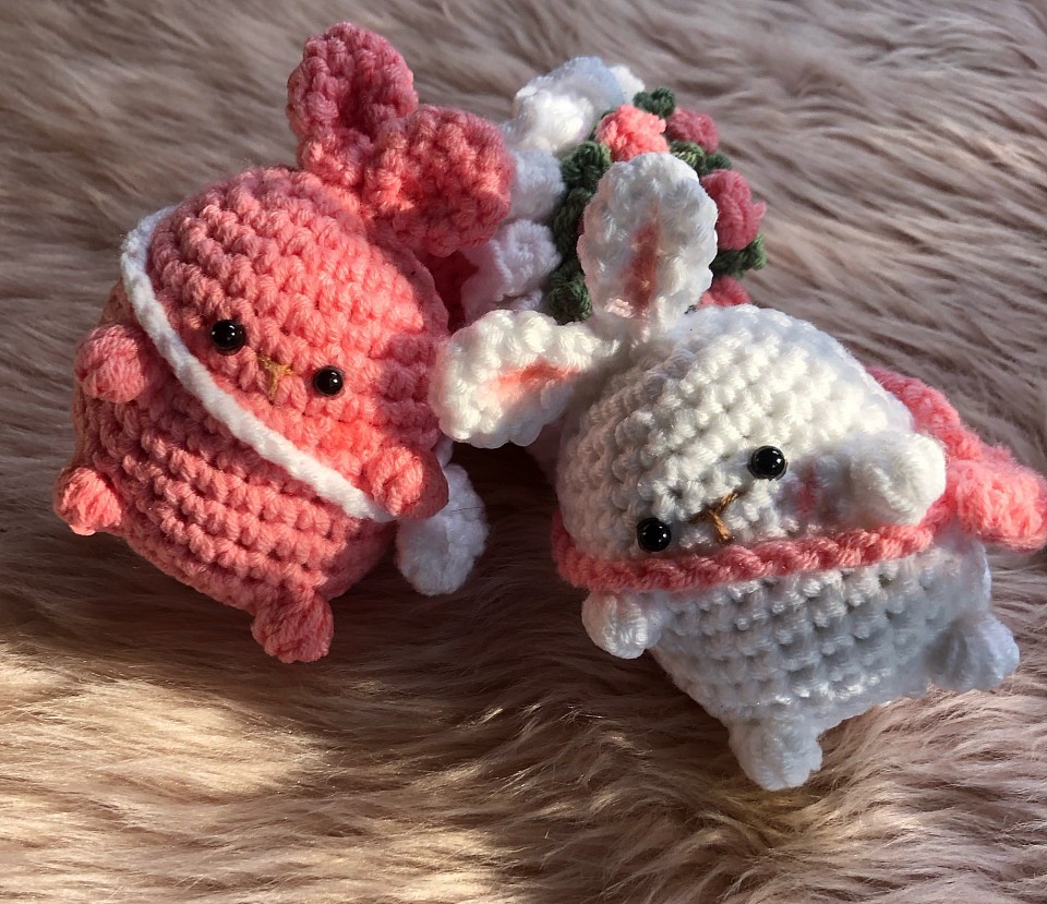 Php 100 - Bunny keychain - Available colors: Pink &Purple