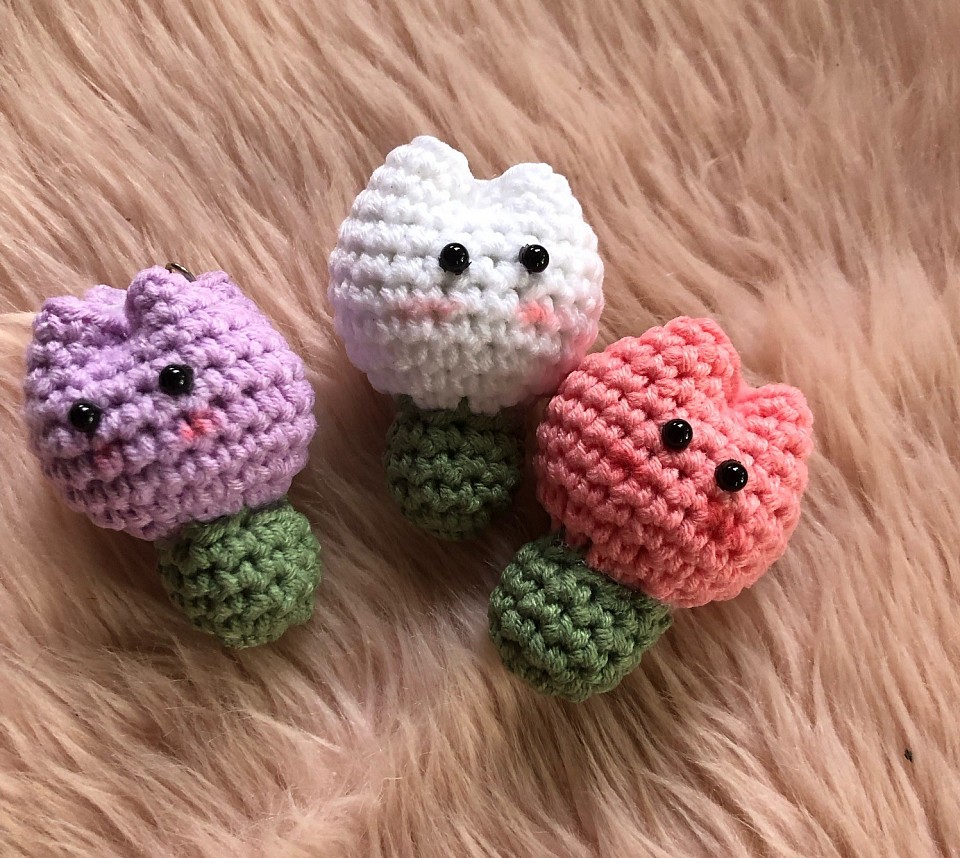 Php 35 - Mini tulips keychains