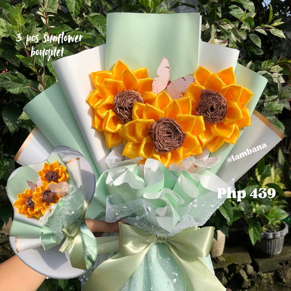 Php 430 - 3 pcs Sunflower bouquet